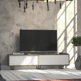 Hanah Home Soporte de TV Askal - Ud, Roble y Blanco